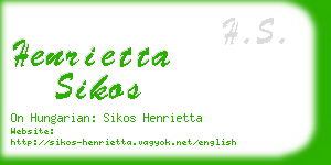henrietta sikos business card